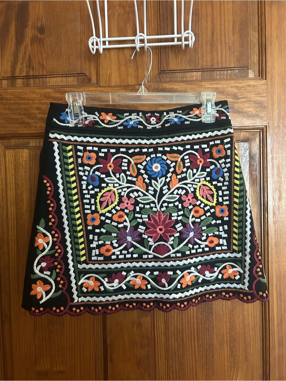 Lulu's Black Embroidered Floral Mini Skirt